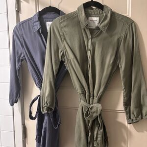 Abercrombie and Fitch Olive and Slate Shirt Rompers